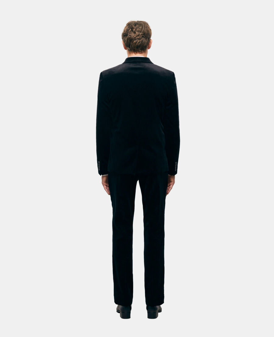 veste de costume croisée noire
