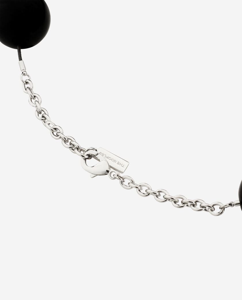 The Kooples DAMEN BLACK halskette mit perlen schwarz