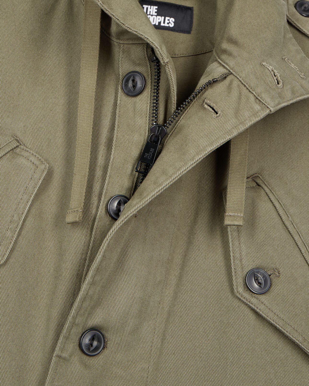The Kooples HOMME OLIVE NIGHT parka longue à capuche kaki