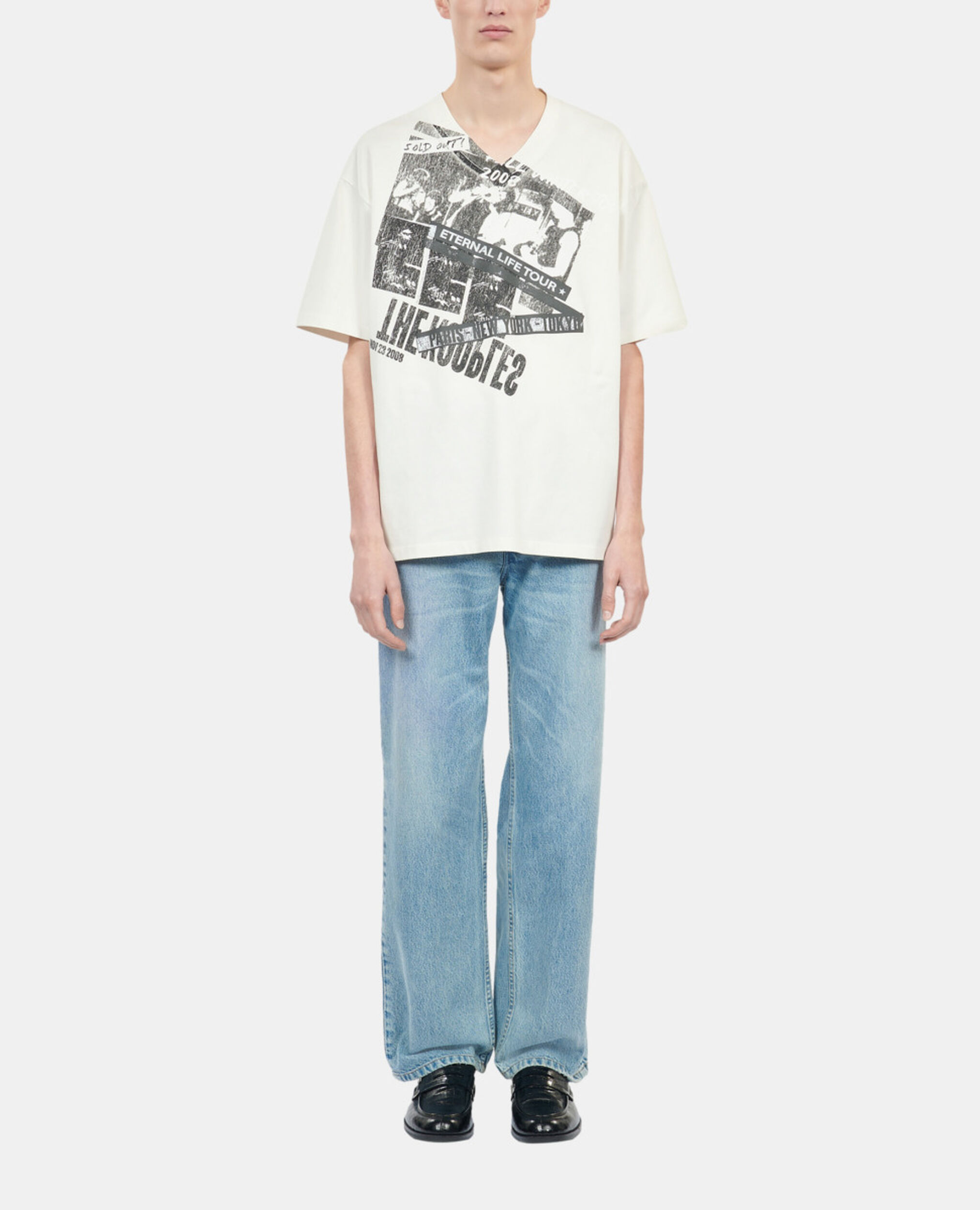 Ecru Eternal life tour serigraphy t-shirt, ECRU, hi-res image number null