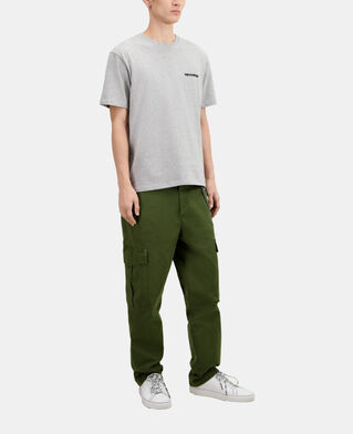 The Kooples HOMME GREY MELANGE t-shirt avec s&eacute;rigraphie logo gris clair