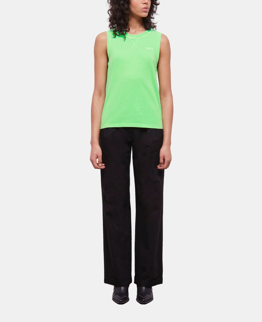 The Kooples DAMEN VERT FLUO neongrünes t-shirt damen mit logo
