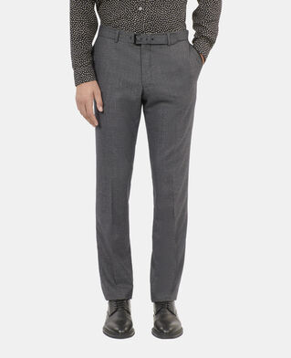 The Kooples HERREN BLACK GREY schwarz-weiße anzughose mit hahnentrittmuster