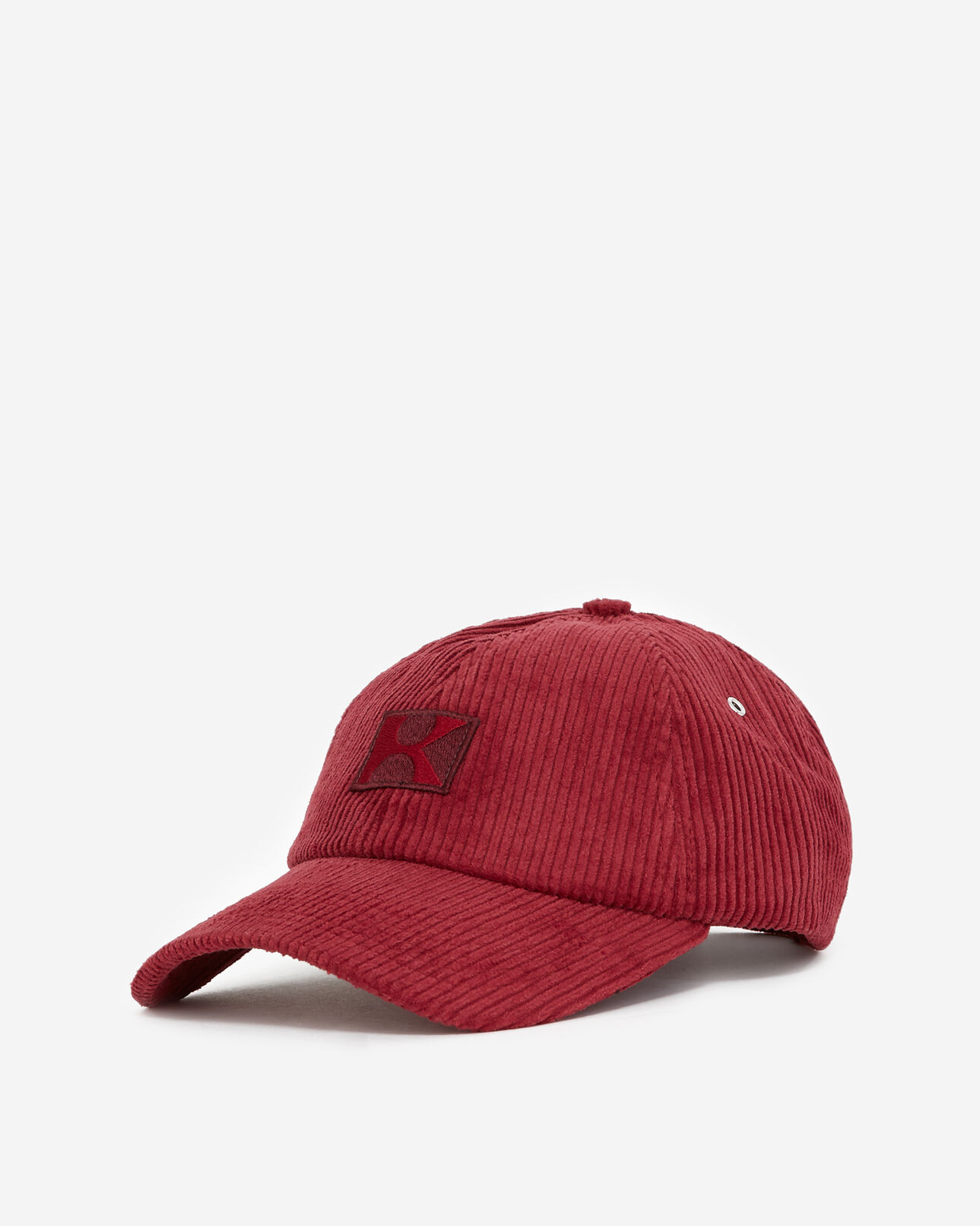 The Kooples UNISEX BURGUNDY samtkappe bordeauxfarben gesticktes k-logo