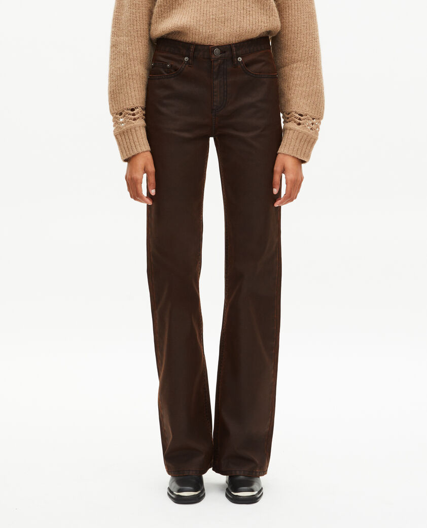 The Kooples WOMEN BROWN brown flared jeans