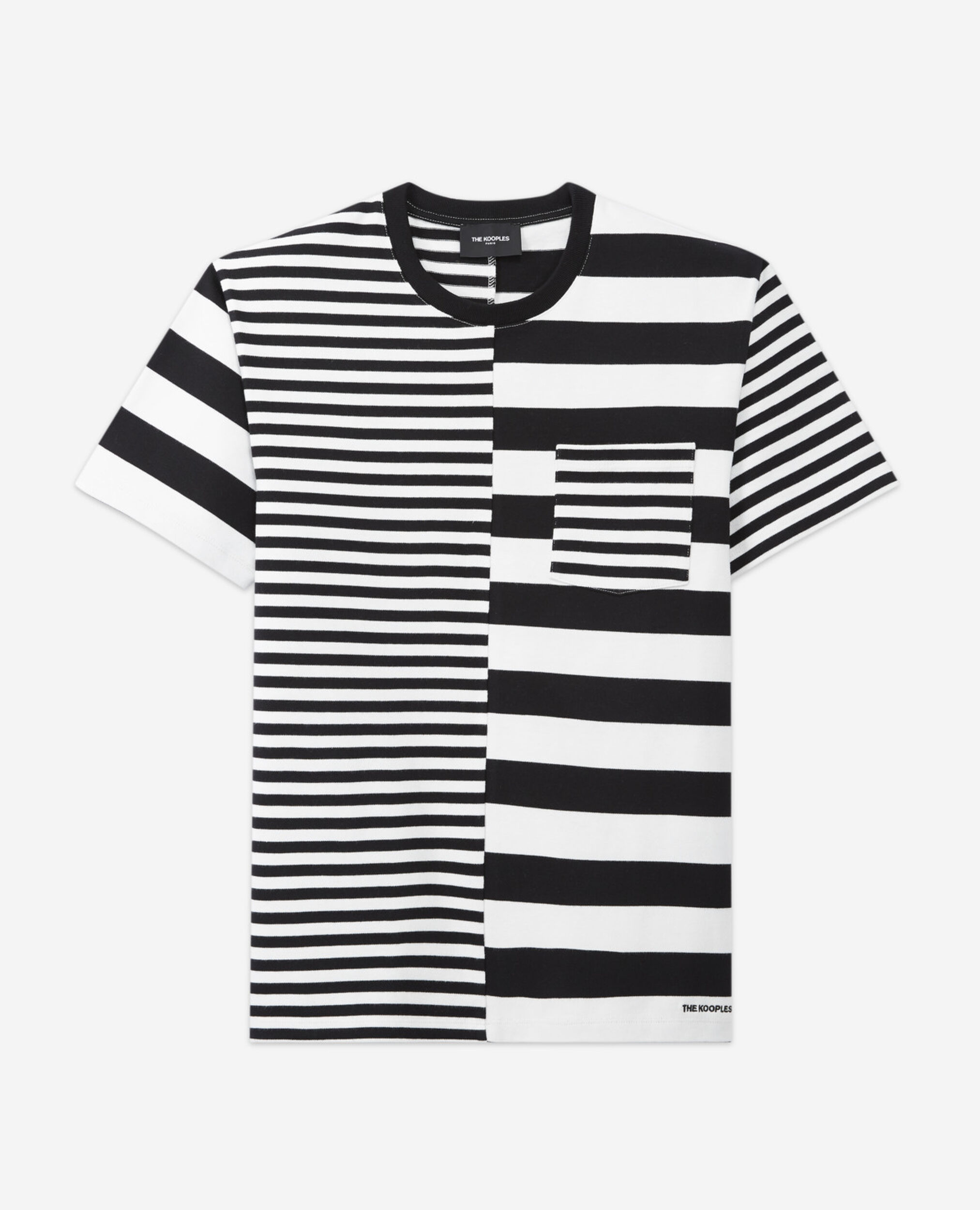 Striped T-shirt, BLACK-ECRU, hi-res image number null