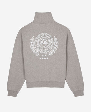 The Kooples HOMME ARDOISE_1 sweatshirt avec s&eacute;rigraphie gris