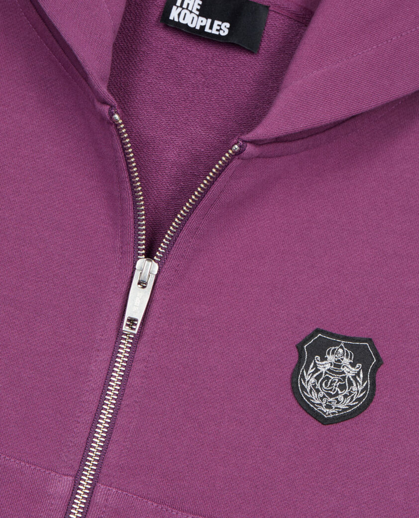 The Kooples WOMEN PRUNE purple blazon hoodie