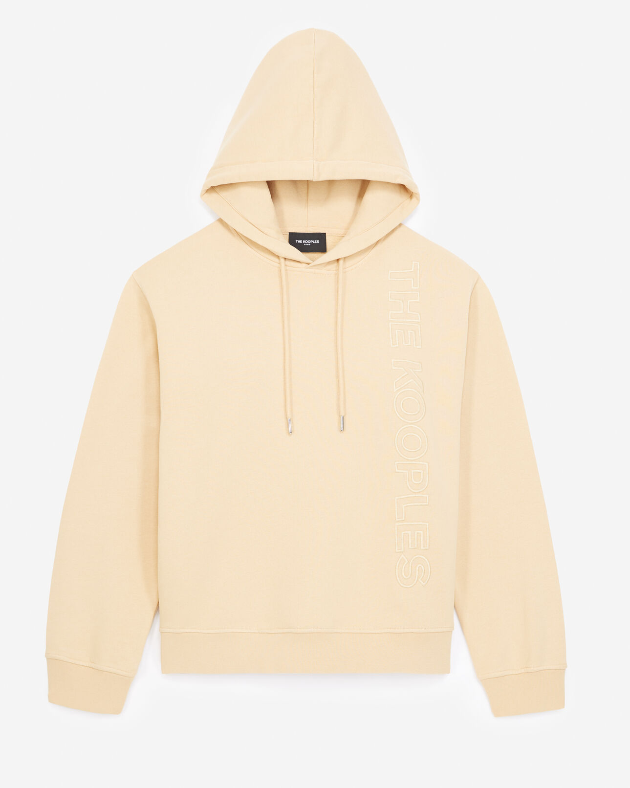 The Kooples FEMME LIGHT BROWN sweat capuche beige logo ton sur ton