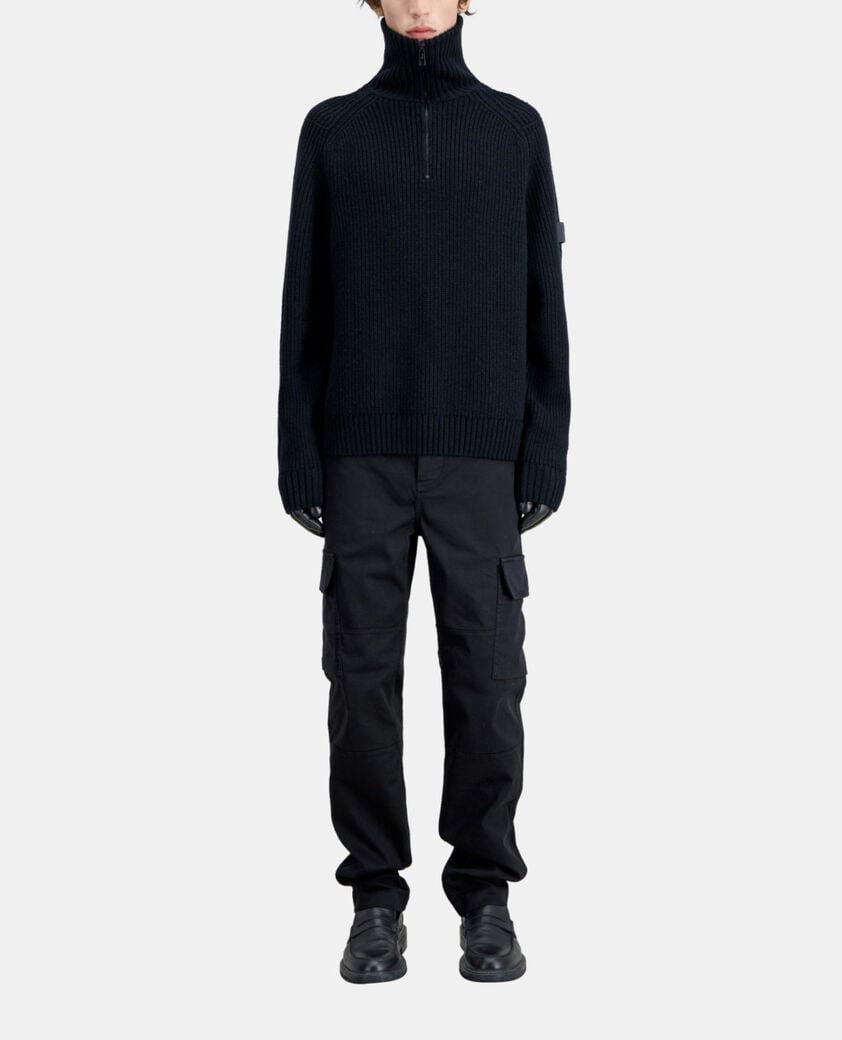 The Kooples HERREN BLACK schwarzer pullover aus wolle