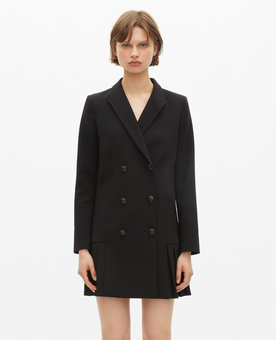 The Kooples FEMME BLACK robe tailleur courte noire