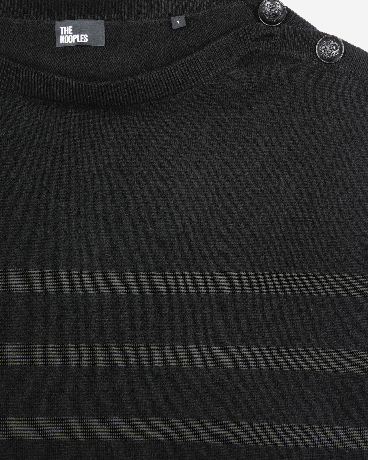 The Kooples FEMME BLACK pull en laine et cachemire à rayures