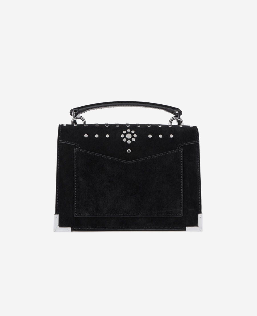 The Kooples WOMEN BLACK black leather emily small bag with studs