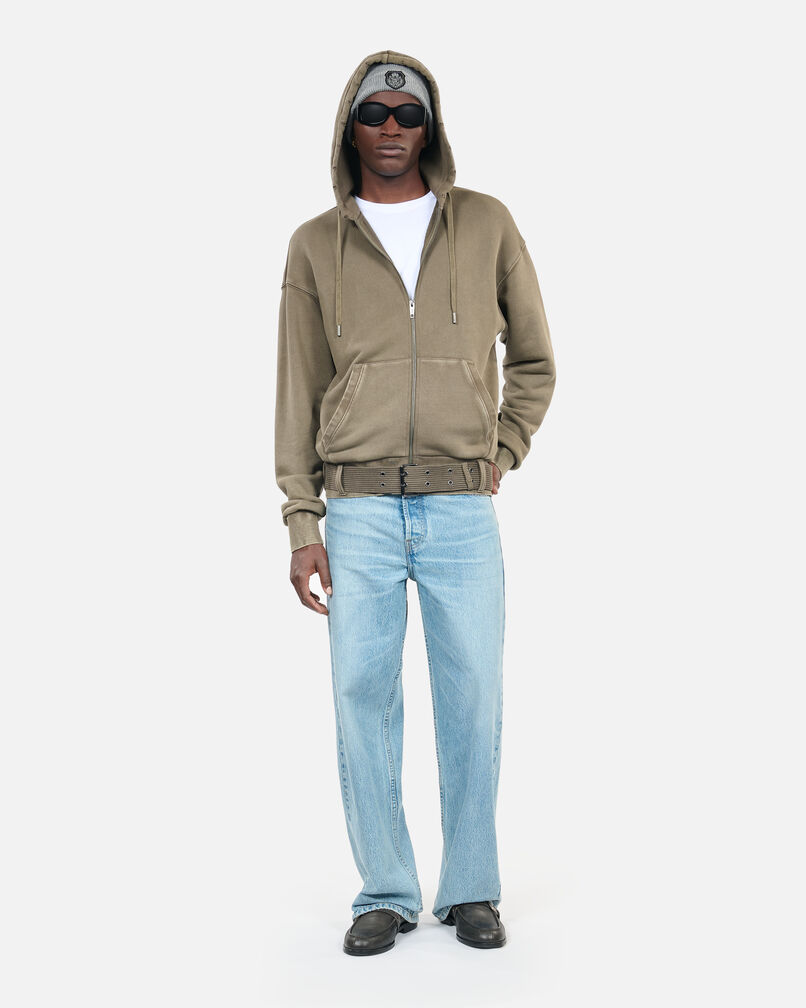 The Kooples MEN OLIVE khaki hoodie