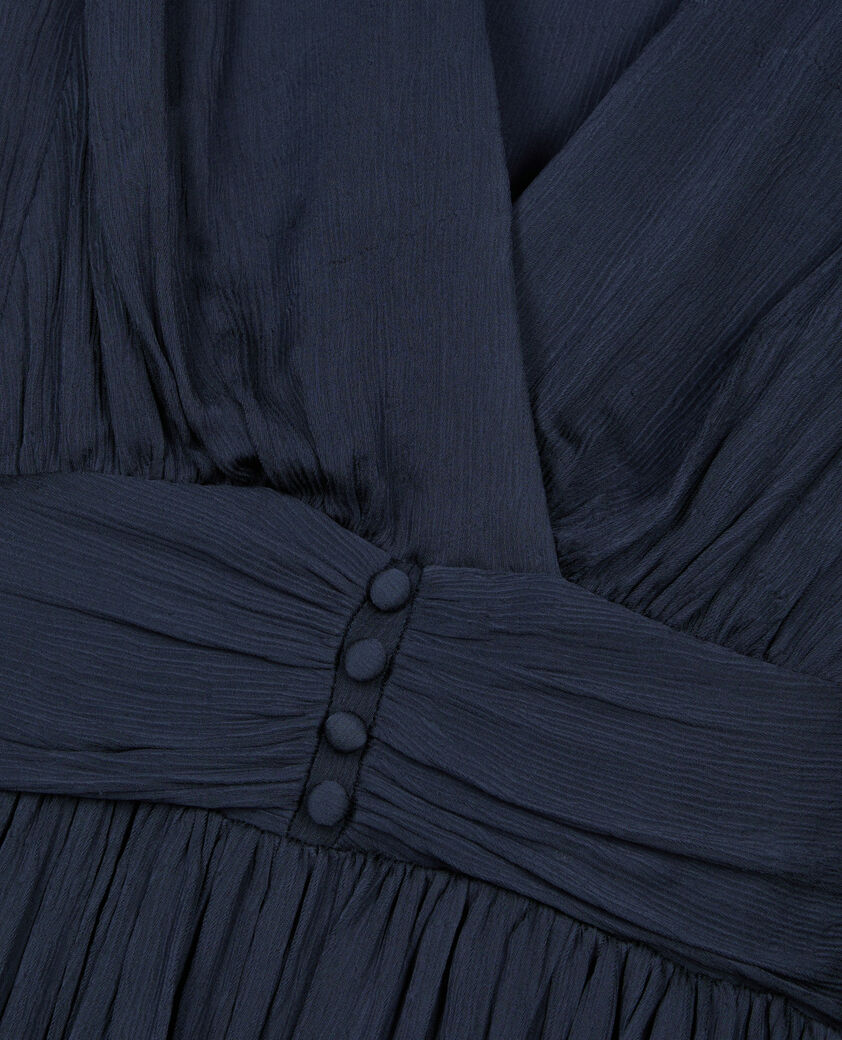 The Kooples F DARK NAVY navy blue crinckle short dress