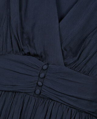 The Kooples F DARK NAVY navy blue crinckle short dress