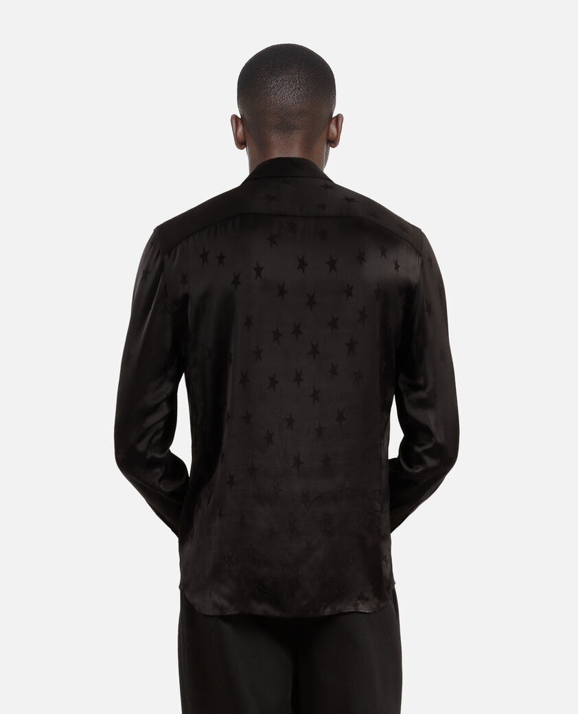 The Kooples HOMBRE BLACK camisa jacquard negra estrellas
