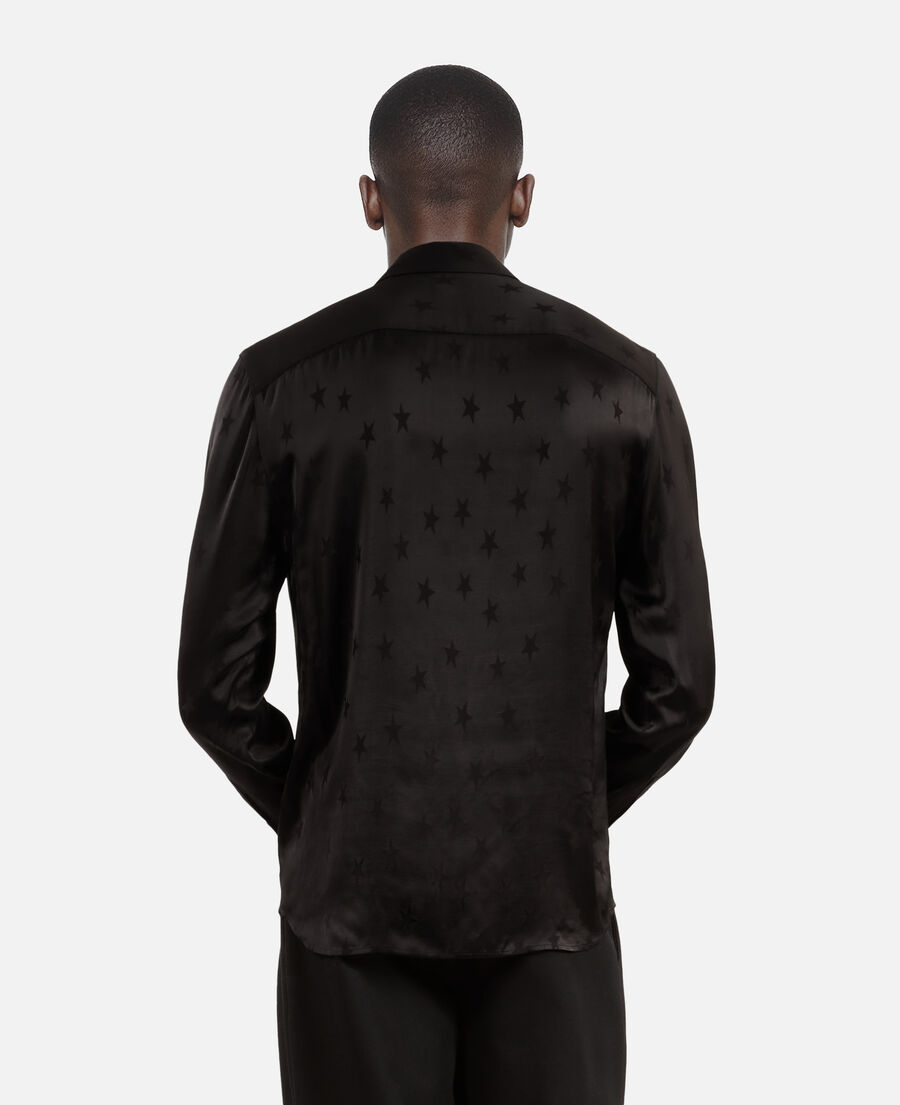 The Kooples HOMME BLACK chemise jacquard avec &eacute;toiles noire