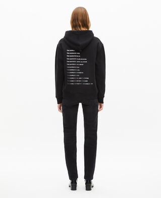 The Kooples WOMEN BLACK black what is hoodie with rhinestones