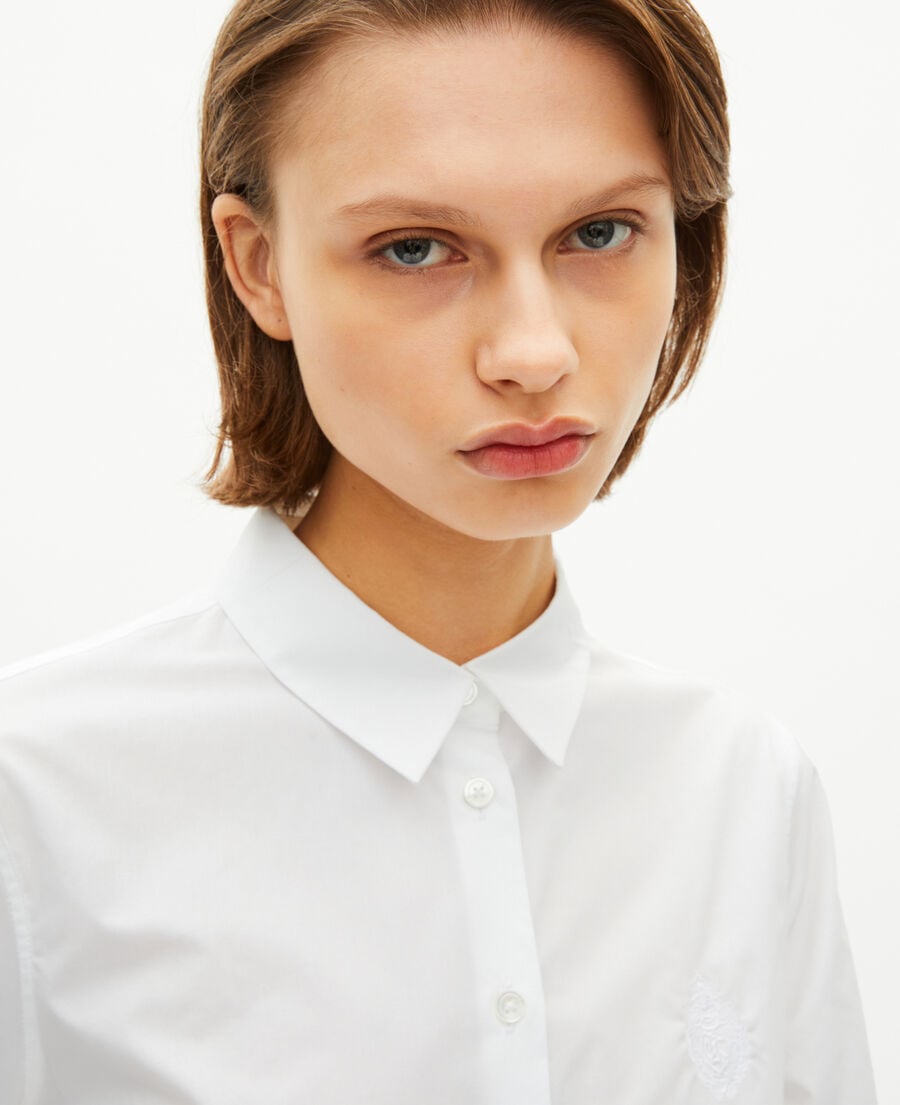 The Kooples FEMME WHITE chemise en popeline blanche