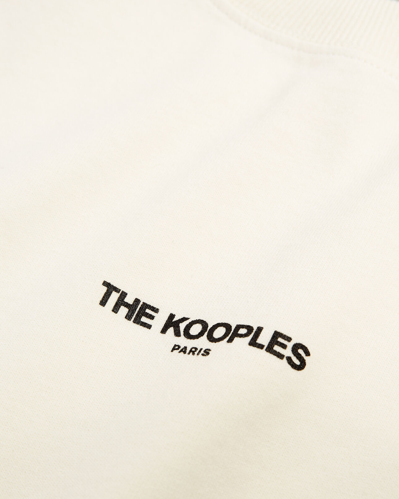 The Kooples HOMME ECRU t-shirt écru coton imprimé logo poitrine