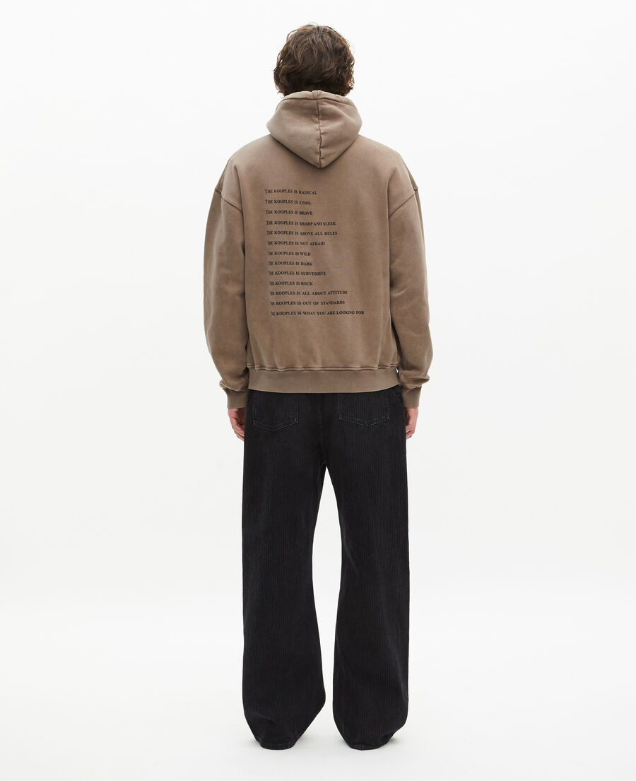 The Kooples MEN CHOCOLATE what is hoodie light brown