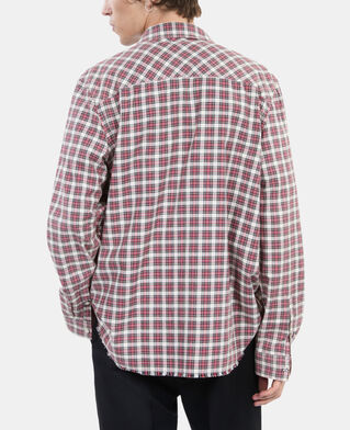 The Kooples MEN BLACK ECRU RED checked shirt