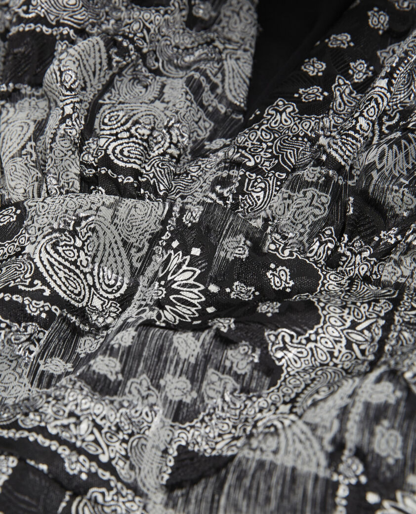 The Kooples FEMME BLACK robe longue imprimé bandana