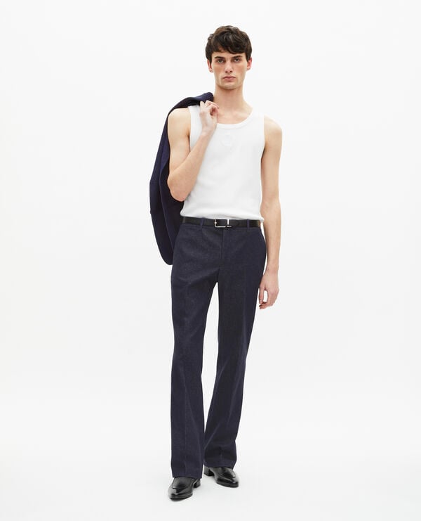 The Kooples HERREN NAVY anzughose mit denim-effekt blau