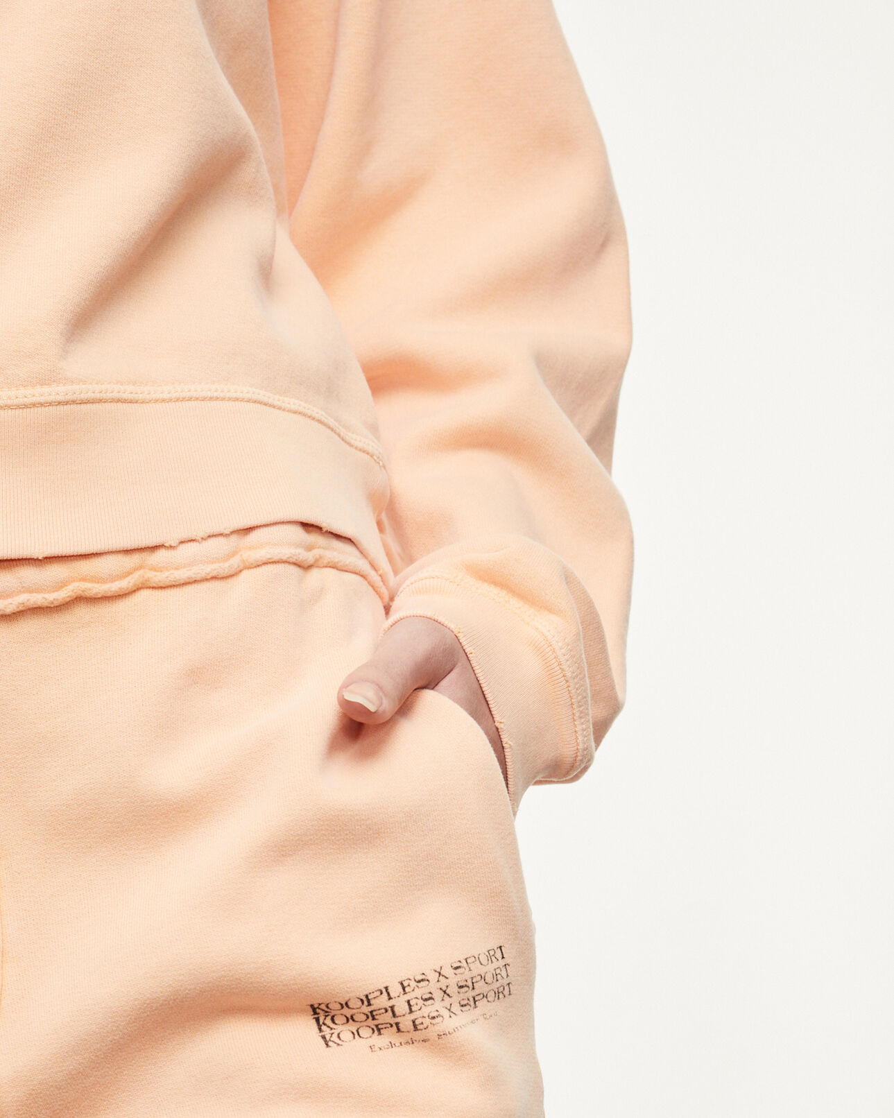 The Kooples WOMEN OLD ORANGE faded orange joggers with print