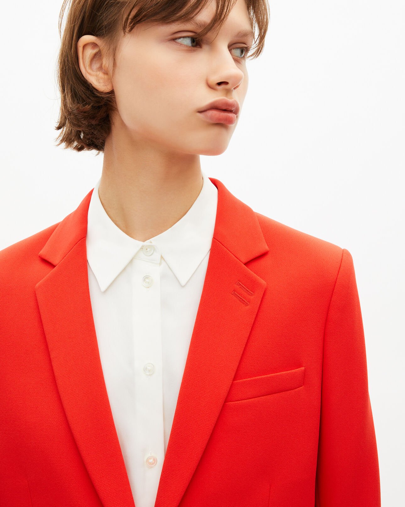 The Kooples WOMEN ORANGE orange crêpe suit jacket
