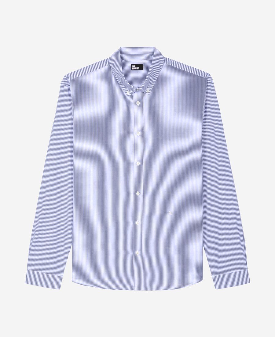 The Kooples H BLUE WHITE white and blue striped shirt