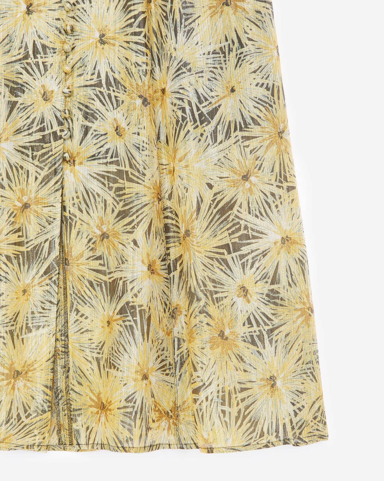 The Kooples MUJER BLACK / GOLD falda larga fluida motivo dorado