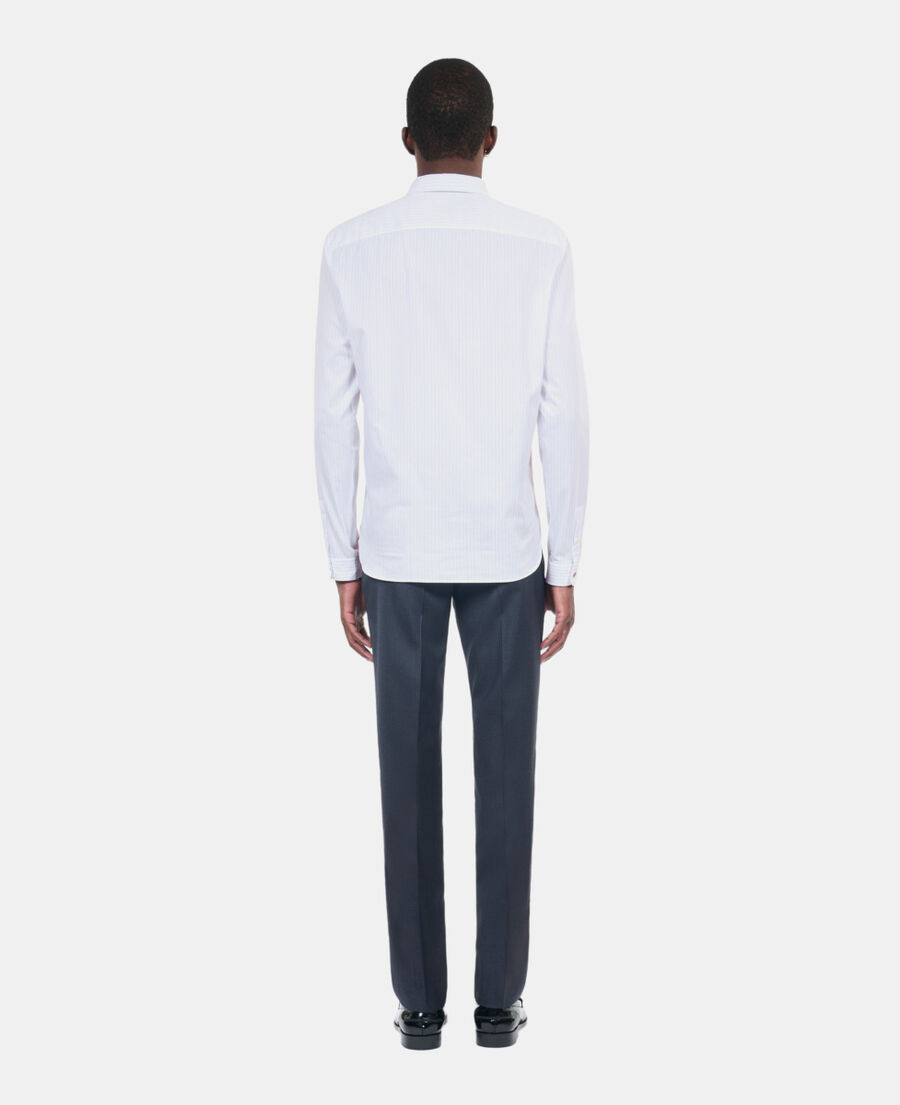 The Kooples H WHITE / BLUE white striped formal shirt