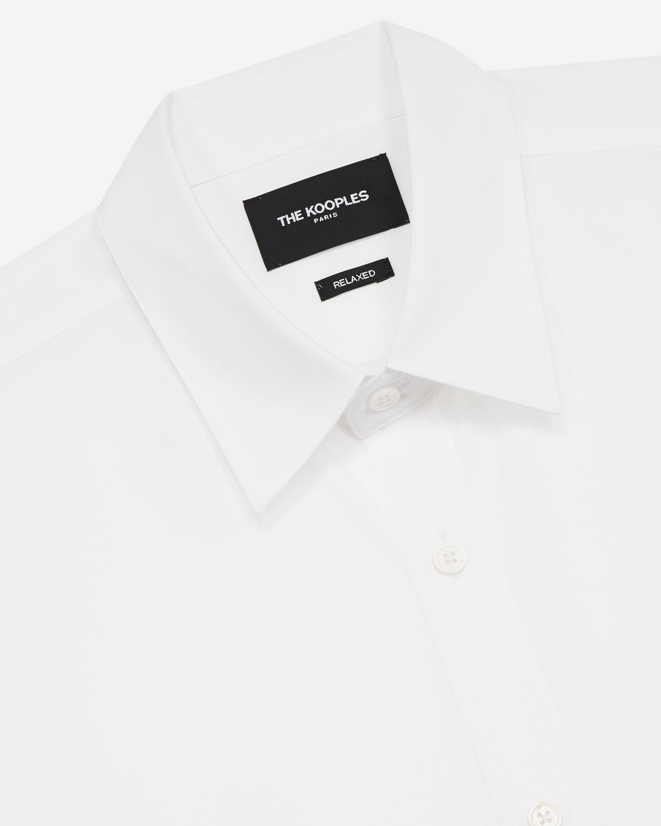 The Kooples HOMME WHITE chemise fluide blanche manches longues