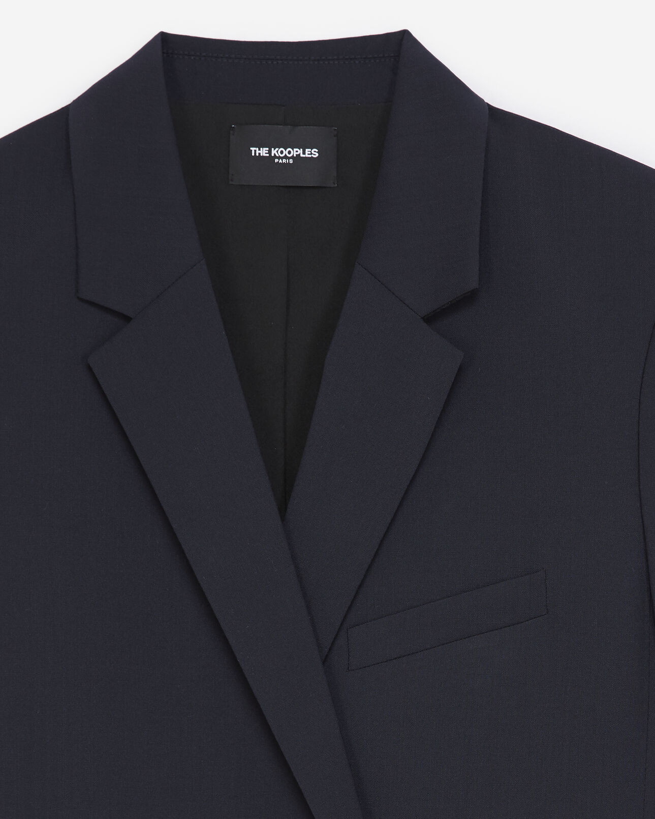 The Kooples DAMEN NAVY blaue wolljacke mit doppelter knopfreihe