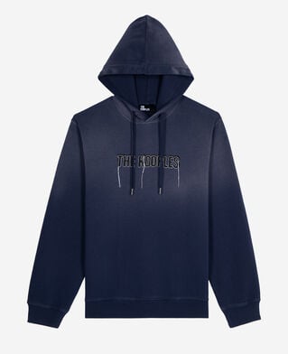 The Kooples HERREN DARK NAVY sweatshirt mit verwaschenem marine-logo