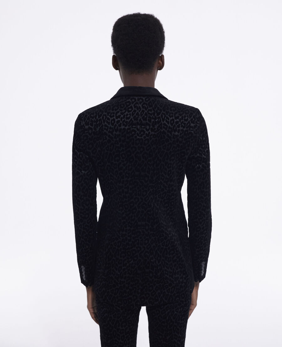 The print US velvet Kooples Black | leopard with jacket suit -