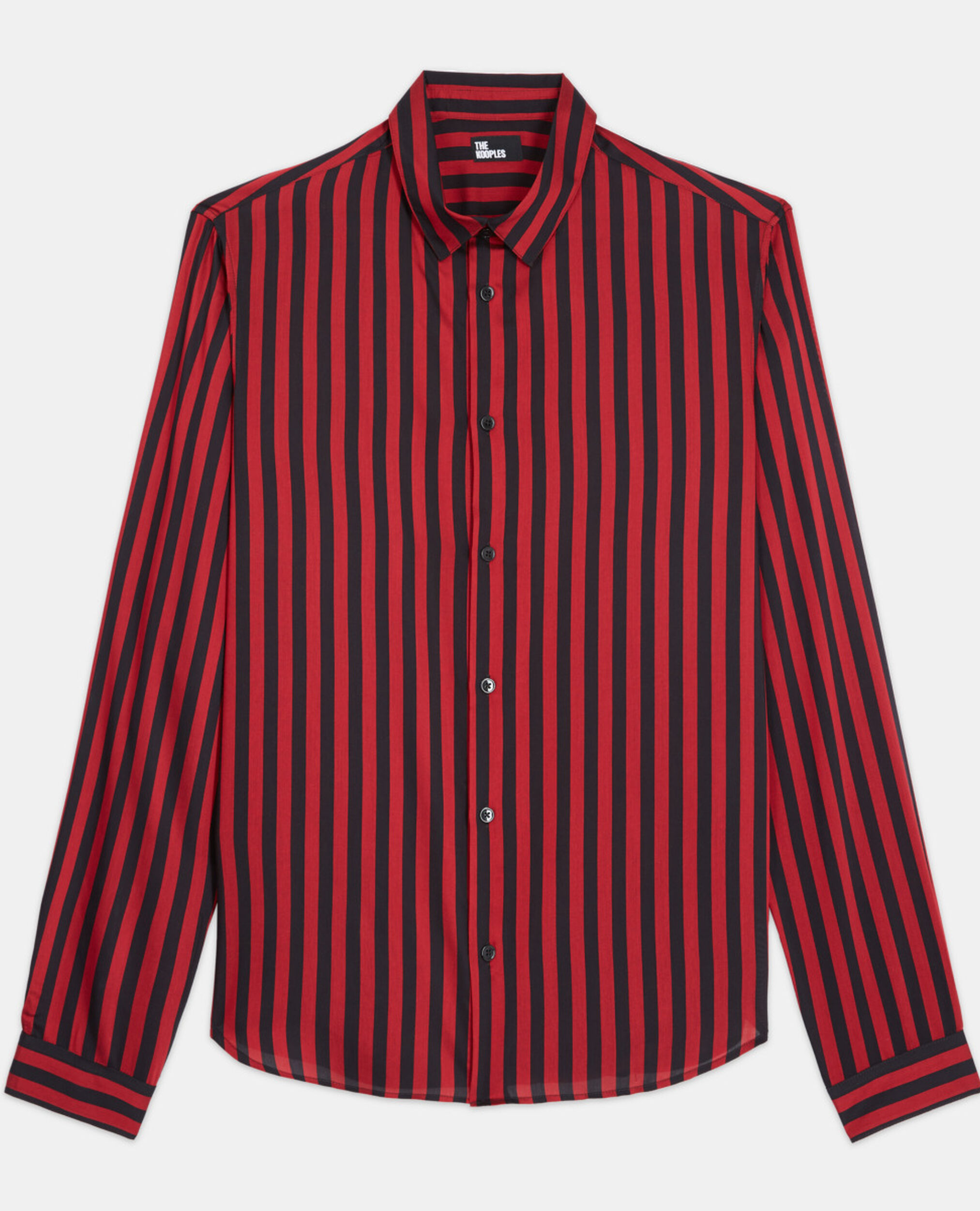 Chemise col classique à rayures, RED / BLACK, hi-res image number null