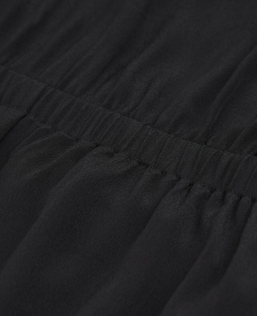 The Kooples WOMEN BLACK short black dress with knotted short sleeves