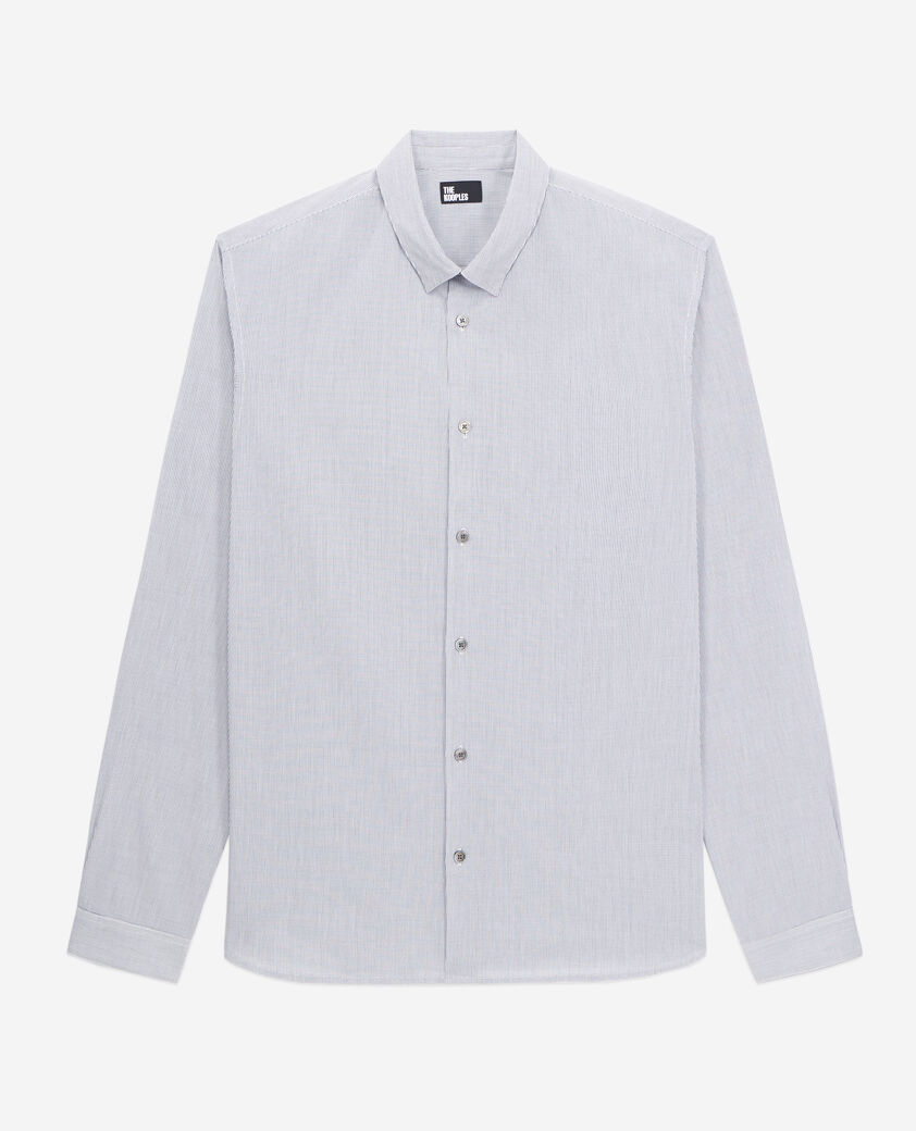 The Kooples HOMME BLACK WHITE chemise en coton à micro carreaux noirs et blancs