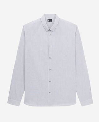 The Kooples HOMME BLACK WHITE chemise en coton à micro carreaux noirs et blancs