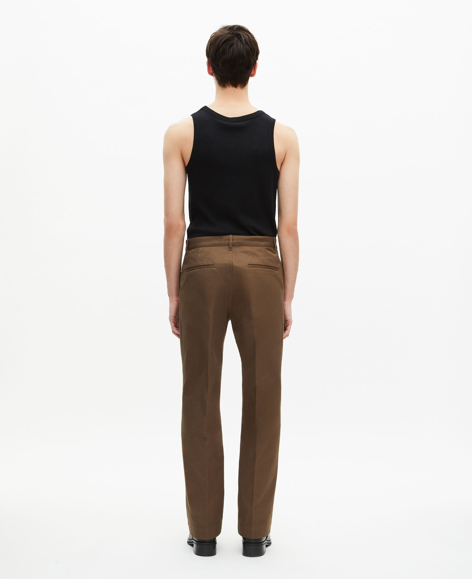The Kooples MEN KAKI straight-cut khaki pants