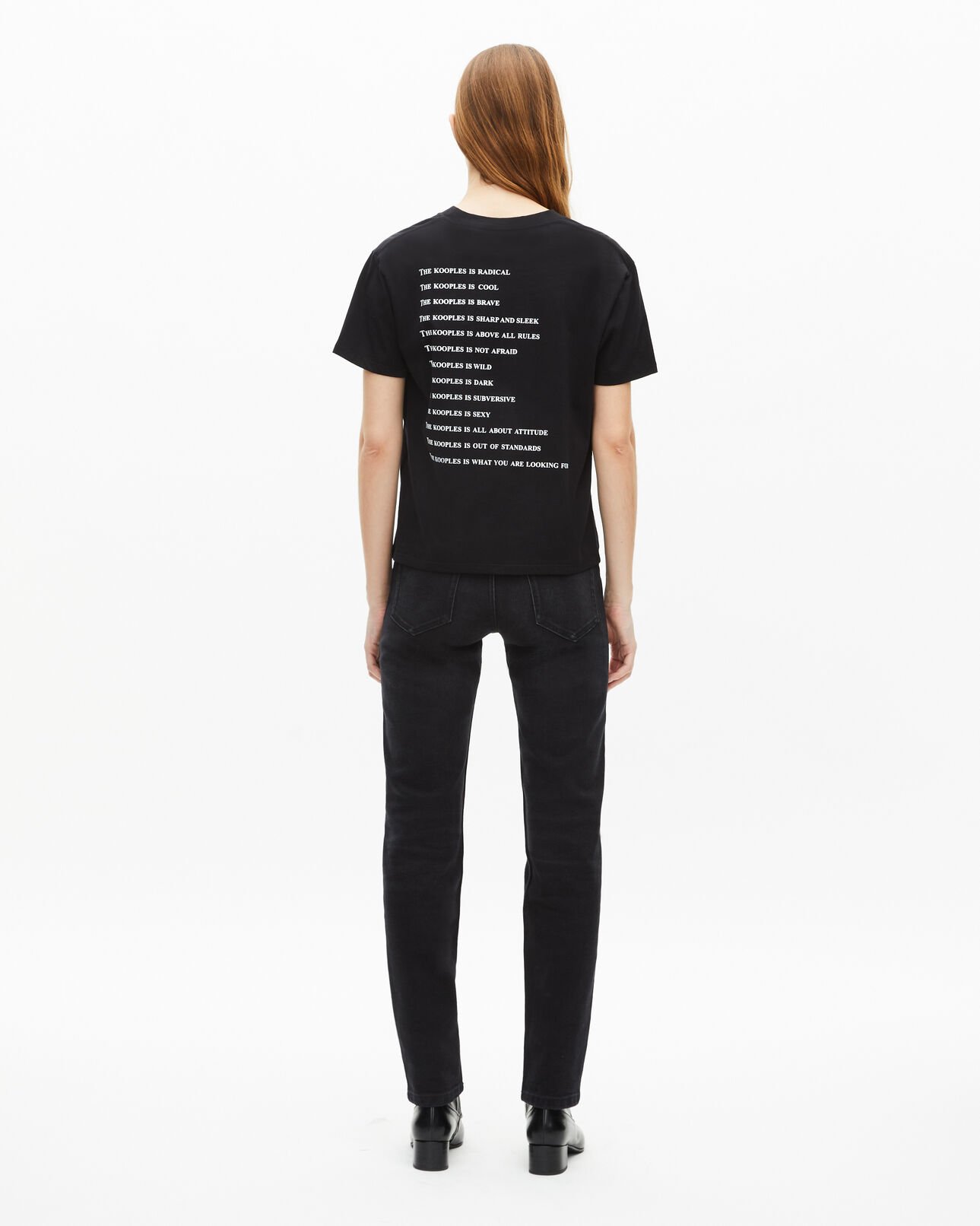 The Kooples MUJER BLACK camiseta what is negra