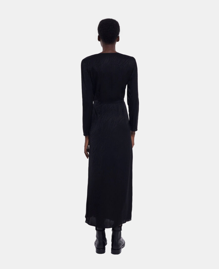 The Kooples WOMEN BLACK long printed dress
