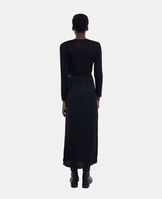 The Kooples WOMEN BLACK long printed dress