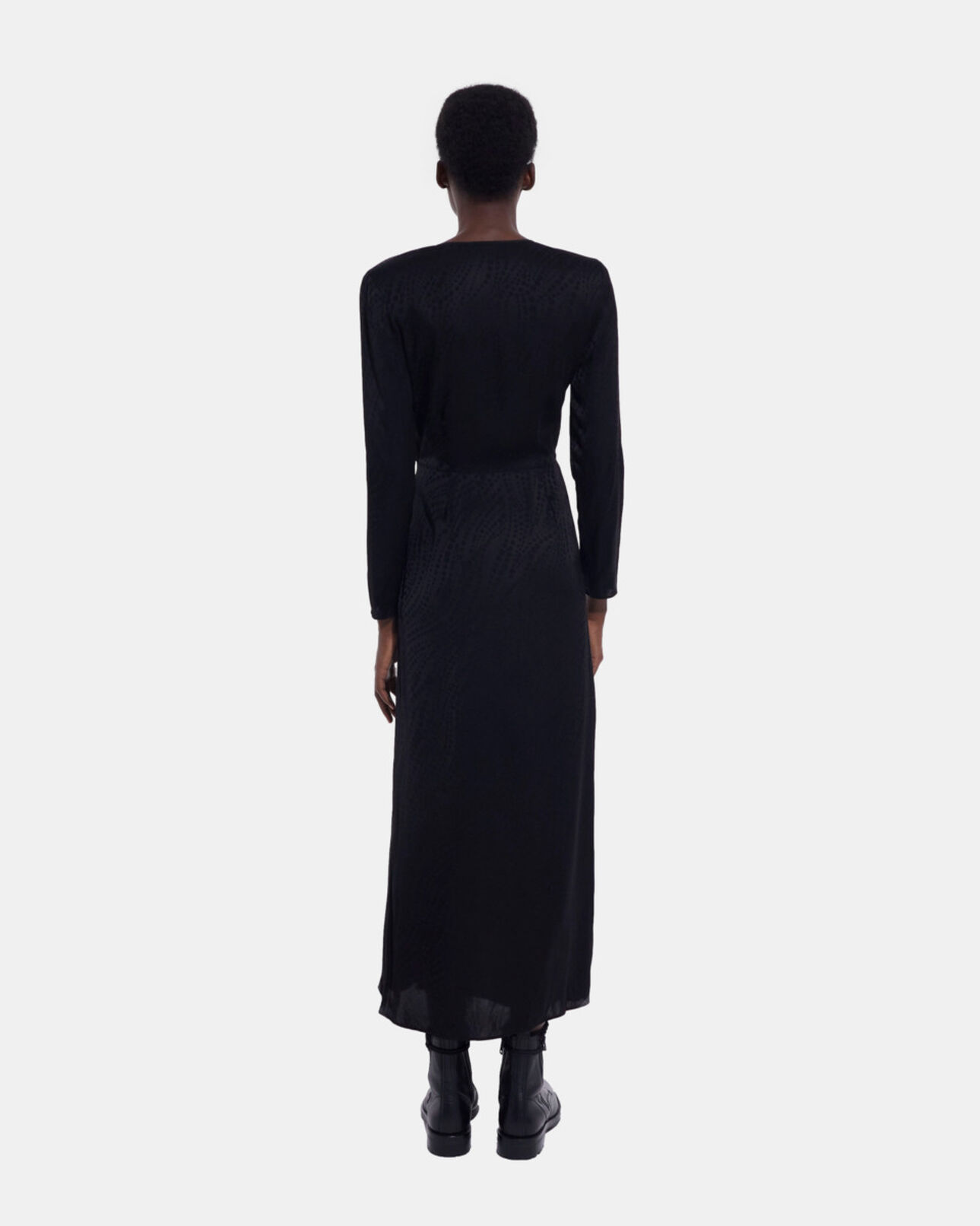 The Kooples FEMME BLACK robe longue imprimée
