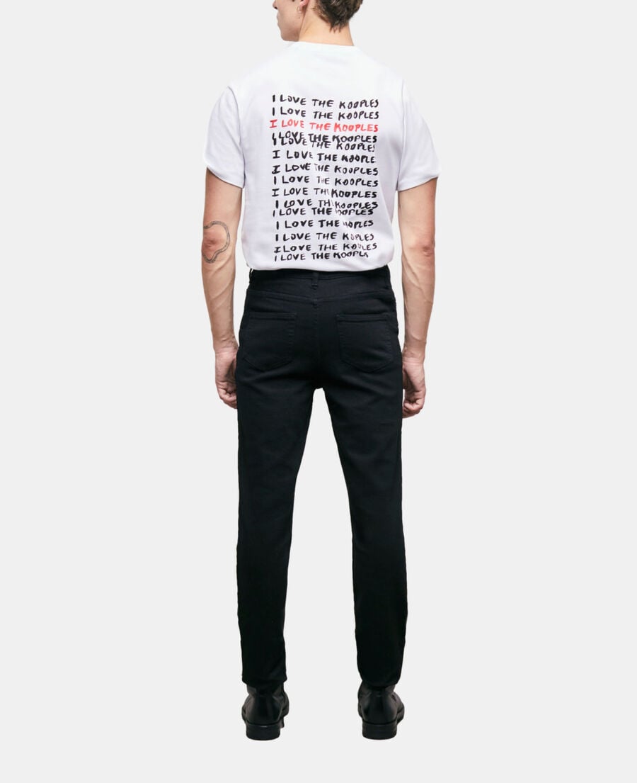 The Kooples H BLACK black slim-fit jeans