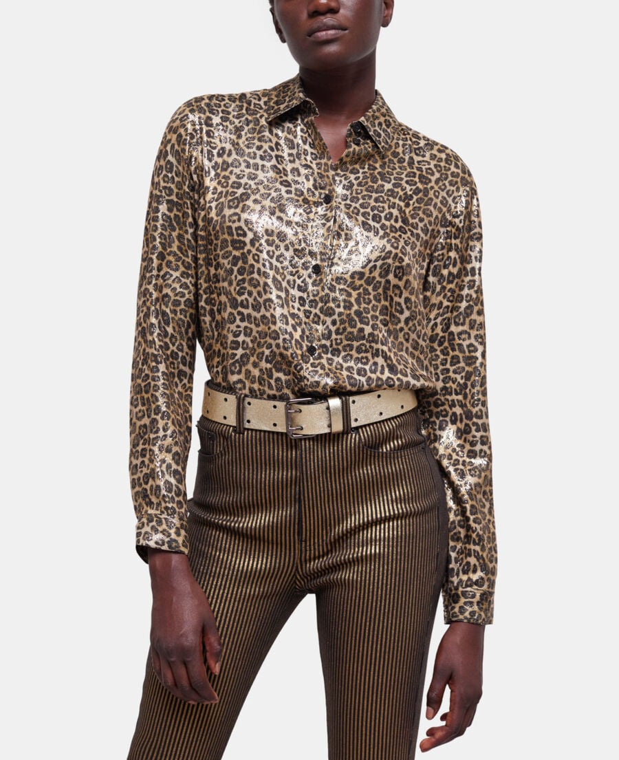 The Kooples WOMEN LEOPARD flowing leopard-print shirt