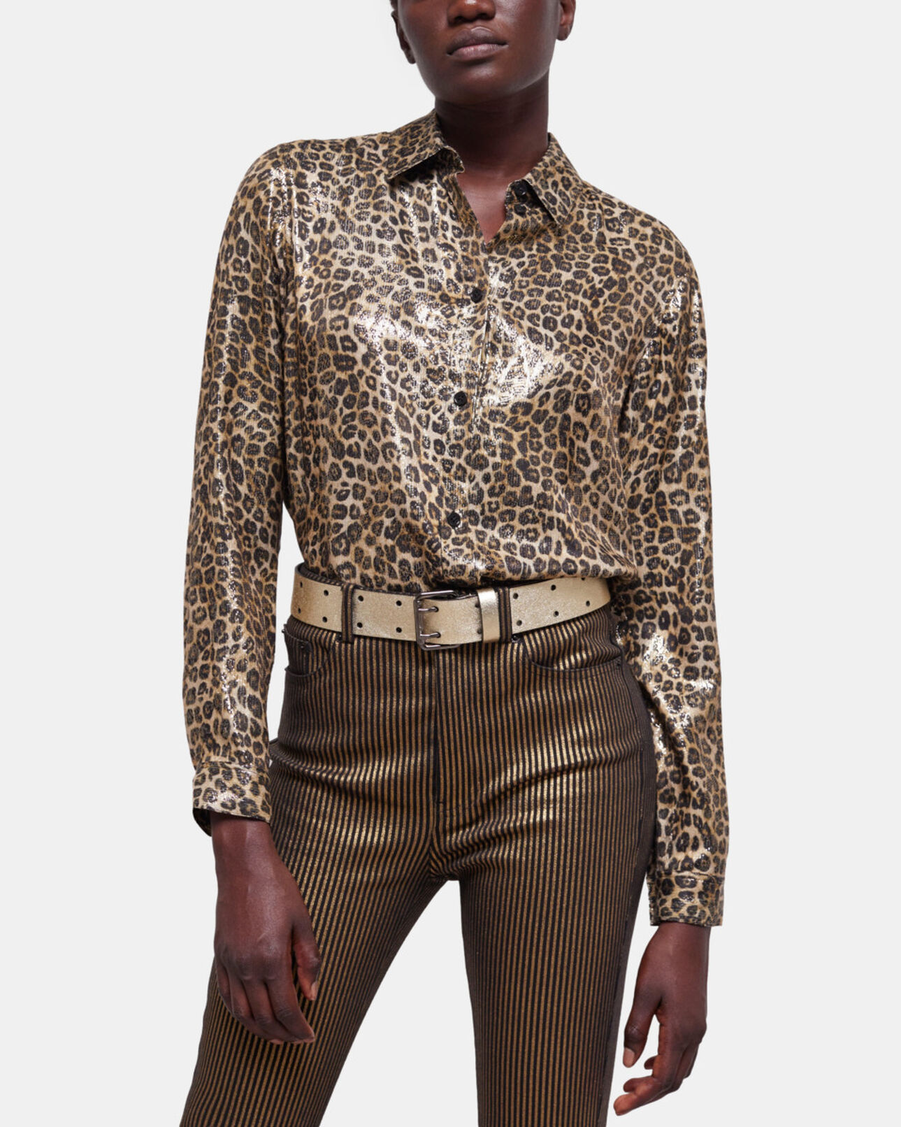 The Kooples WOMEN LEOPARD flowing leopard-print shirt